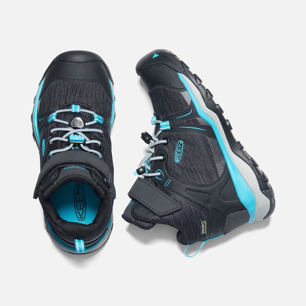 Keen Vandringskängor Barn Svarta/Blå - Terradora Ii Waterproof - 940628JKY